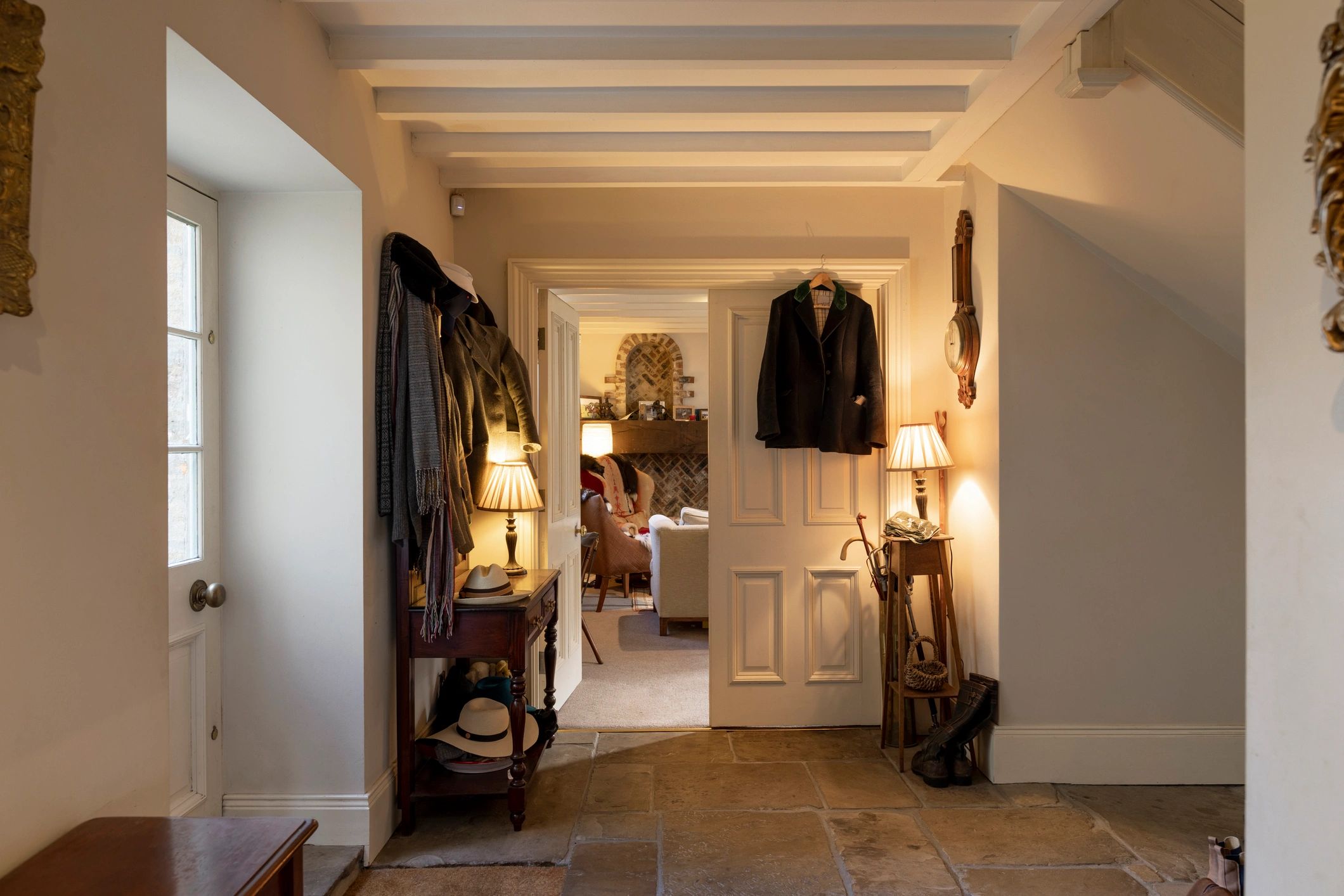 Warm, welcoming home interior with soft lighting